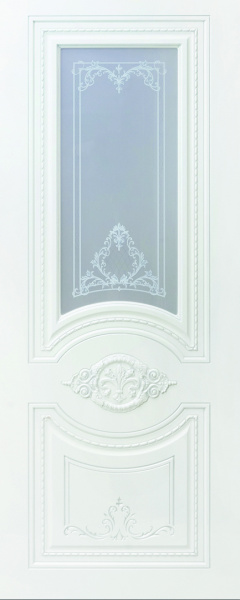 "Моцарт" ДО Эмаль RAL 9010 + серебро (фото, белое, рис. серебро) (Космос)